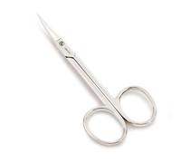 Arcos Tijeras Manicura Curva de Acero Forjado, Uso Profesional y Doméstico, 102 mm, Niqueladas en Plata, Serie Style