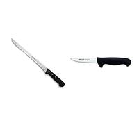 Arcos Universal Cuchillo, Acero Inoxidable, Negro, 280 mm + Serie 2900, Cuchillo Deshuesador, Hoja de Acero Inoxidable Nitrum de 130 mm, Mango inyectado en Polipropileno Color Negro