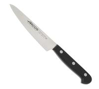 Arcos Cuchillo Chef Acero Inoxidable. Cuchillo cocina para cortar y pelar frutas y verduras. Mango ergonómico polioximetileno y Hoja 127 mm. Serie Universal. Color negro.