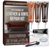 ARCSSAI ARCSSAL Kit de reparación de cuero marrón para muebles, kit de reparación de sofá de cuero para sofá, chaqueta, asientos de coche y bolso con instrucciones muy sencillas, restaura cualquier