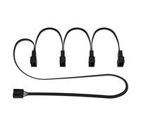 ARCTIC 4-Pin PWM Fan Splitter Cable - Cable de extensión PST para 4 Ventiladores para Caja, conexión Multi-Ventilador provee una refrigeración Suficiente y centralizada - Negro
