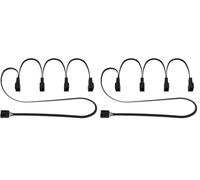 ARCTIC 4-Pin PWM Fan Splitter Cable - Cable de extensión PST para 4 Ventiladores para Caja, conexión Multi-Ventilador provee una refrigeración Suficiente y centralizada - Negro (Paquete de 2)