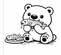 Arctic Animals Coloring Book: Cute and Easy Coloring Pages for Kids Ages 4-8