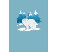 Arctic Animals Notebook: Polar Bear: A5 lined notebook with minimal illustrated cover, soft matte finish