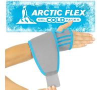 Arctic Flex La bolsa de hielo muñeca Refreezable Gel Compresión de soporte flexibles 1 Count (paquete de 1) Gris