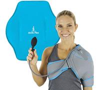 Arctic Flex Soporte para bolsa de hielo para hombro, envoltura de compresión fría con bomba, soporta puño rotador, hombro congelado, tendinitis, articulaciones dislocadas, desgarros de labrum, dolor,
