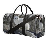 Arctic Fox - Bolsa de viaje blanca para mujeres, hombres, niños y niñas, zorro de 22.7 L para fin de semana, bolsa de hombro para deportes, gimnasio, viajes, color, 22.7 L, Organizador de bolsas