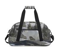 Arctic Fox - Bolsa deportiva blanca para mujeres y hombres, zorro de 24 L, bolsa de fin de semana, bolsa de viaje, gimnasio, para niños y niñas, color, 24 L, Organizador de bolsas