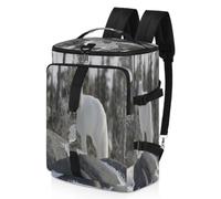 Arctic Fox - Mochila deportiva blanca para hombres y mujeres, bolsa de fin de semana con compartimento para zapatos, bolsa de noche de 47.5 L para deportes, gimnasio, viajes, color, 47.5L, Organizador