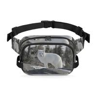 Arctic Fox - Riñonera blanca para mujeres, hombres, niñas y niños, riñonera de zorro para correr, deportes, senderismo, bolsa de cinturón, color, XL, Organizador de bolsas