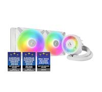 ARCTIC Liquid Freezer III 280 A-RGB - Refrigeracion Liquida PC, AIO para CPU, Intel y AMD, Bomba eficiente controlada por PWM, Ventilador: 200-1900 RPM, LGA1851 y LGA1700 Contact Frame - Blanco
