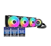 ARCTIC Liquid Freezer III 420 A-RGB - Refrigeracion Liquida PC, AIO para CPU, Intel y AMD, Bomba eficiente controlada por PWM, Ventilador: 200-1900 rpm, LGA1851 y LGA1700 Contact Frame - Negro