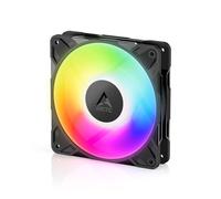 ARCTIC P12 Pro A-RGB - Potente Ventilador Premium, Ventilador PWM de 120 mm con Divisor de Cable en Y, 600-3000 RPM, 0 RPM <5% PWM, RGB Digital 5V, Cojinete de Manguito Hidrodinámico, 4 Pines - Negro