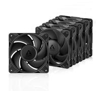 ARCTIC P12 Pro PST (5 Piezas) - Potente Ventilador Premium, Ventilador PWM de 120 mm con Divisor de Cable en Y, 600-3000 rpm, 0 rpm <5% PWM, Cojinete de Manguito Hidrodinámico, 4 Pines - Negro