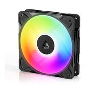 ARCTIC P12 Pro Reverse A-RGB - 120 mm Ventilador Prémium con flujo de aire inverso, Ventilador PWM con divisor de cable en Y, 500-3000 rpm, 0 rpm <5% PWM, 5V Digital RGB, FDB, 4-Pin - Negro