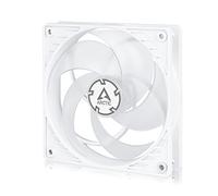 ARCTIC P12 PWM PST - Ventilador PC 120mm, Fan 120mm, Ventilador de Caja para CPU con PWM Sharing Technology (PST), Motor Muy Silencioso, 200-1800 rpm (0 rpm <5%) - Blanco/Transparente