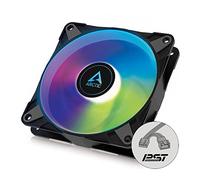 ARCTIC P12 PWM PST A-RGB - Ventilador PC 120mm, Fan 120mm, Ventilador de Caja optimizado para la presión estática, Semipasivo: 200-2000 rpm (0 rpm <5%), LED A-RGB de 3 pines de 5V - Negro