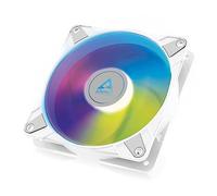 ARCTIC P12 PWM PST A-RGB - Ventilador PC 120mm, Fan 120mm, Ventilador de Caja optimizado para la presión estática, Semipasivo: 200-2000 rpm (0 rpm <5%), LED A-RGB de 3 pines de 5V - Blanco