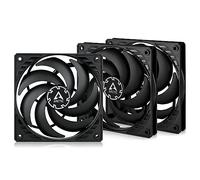 ARCTIC P12 Slim PWM PST (3 Piezas) - Ventilador PC 120mm, Fan 120mm, Ventilador de Caja para CPU con PWM Sharing Technology (PST), Muy Silencioso, Computadora, 200-2100 RPM - Negro