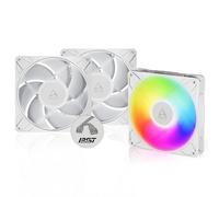 ARCTIC P14 Pro A-RGB (3 Piezas) - Potente Ventilador de Caja PC Premium, Case Fan PWM 140mm, Divisor Cable Y, 400-2500 rpm, 0 rpm <5% PWM, RGB digital 5V, Rodamiento fluidodinámico, 4 Pines - Blanco