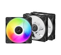 ARCTIC P14 Pro A-RGB (3 Piezas) - Potente Ventilador de Caja PC Premium, Case Fan PWM 140mm, Divisor Cable en Y, 400-2500 rpm, 0 rpm <5% PWM, RGB digital 5V, Rodamiento fluidodinámico, 4 Pines - Negro
