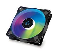 ARCTIC P14 PWM PST A-RGB - Ventilador PC 140mm, Fan 140mm, Ventilador de Caja para la presión estática, Semipasivo: 200-1900 rpm (0 rpm <5%), LED A-RGB de 3 pines de 5V, Ventilador singular - Negro