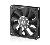 ARCTIC P8 Slim PWM PST - Ventilador de Caja de 80 mm, optimizado para la presión estática, con conexión PST (PWM Sharing Technology), Ventilador de DC, extraplano - 15 mm, 300-3000 RPM - Negro