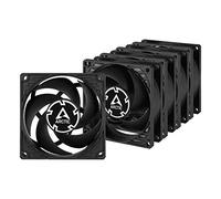 ARCTIC Paquete económico P8 (5 unidades) - Ventilador de carcasa de PC de 80 mm, presión optimizada, 3000 RPM, nivel de ruido: 0,3 Sone, flujo de aire: 23,4 CFM, rodamiento dinámico fluido
