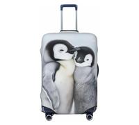 Arctic Penguin - Funda elástica para equipaje de viaje, protector de maleta, antiarañazos, estampado, Black, L