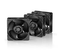 ARCTIC S12038-8K (3 Piezas) - Ventilador de servidor de 120x120x38 mm, 800-8000 rpm, regulación PWM, conector de 4 pines, 12 V CC, especialmente eficiente - Negro
