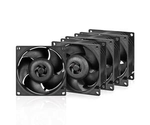 ARCTIC S8038-7K (4 Piezas) - Ventilador, 80x80x38 mm, 500-7000 rpm, Controlado por PWM, conector de 4 pines, 12 V DC - Negro