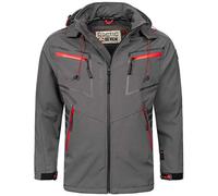 Arctic Seven AS088 - Chaqueta de softshell para hombre, transpirable, forro polar, gris oscuro, XXXXXL