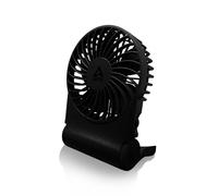 ARCTIC Summair 2Go - Ventilador de Mano Recargable con Soporte, Velocidad Infinitamente Regulable, 4-77 Horas de Funcionamiento, Conexión USB-C (incl. Cable USB-A) - Negro