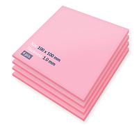 ARCTIC TP-1 (APT2012): Basic Thermal Pad, 100 x 100 x 1,0 mm (4 Piezas) - Almohadilla térmica, excelente conducción del calor, relleno ideal de huecos, instalación fácil, manejo seguro - Rosa