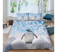 Arctic Whimsical Scene Funda Edredon Juego de Ropa de Cama de 3 Piezas Impresión 3D Cierre de Arctic Whimsical Escena Funda de Edredón Funda de Almohada a Juego Suave for Ancianos King（220x240cm）