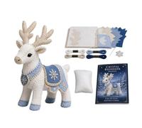 Arctic Winter DIY Felt Craft Kit Beginner Friendly Felt Animal Sewing Kit 3D Plush Handmade Craft Material Set For Home Decoration And Creative Gift Making (Material Package Only, No Finished