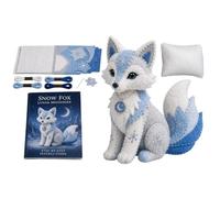 Arctic Winter DIY Felt Craft Kit Beginner Friendly Felt Animal Sewing Kit 3D Plush Handmade Craft Material Set For Home Decoration And Creative Gift Making (Material Package Only, No Finished