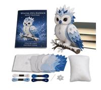 Arctic Winter DIY Felt Craft Kit Beginner Friendly Felt Animal Sewing Kit 3D Plush Handmade Craft Material Set For Home Decoration And Creative Gift Making (Material Package Only, No Finished