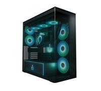 ARCTIC Xtender (Black) - Caja PC, Cristal Panorámico Templado, 2 Soportes de Radiador de 420 mm, Full Tower, Big Tower, E-ATX, 5X Ventiladores A-RGB Preinstalados - Negro