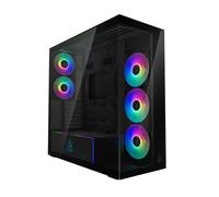 ARCTIC Xtender (Mirror Black) - Caja PC, Cristal con Espejo, 2 Soportes de Radiador de 420 mm, Full Tower, Big Tower, E-ATX, 5X Ventiladores A-RGB Preinstalados - Negro