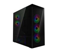 ARCTIC Xtender VG (Black) con Soporte Vertical para GPU - Caja PC, Cristal Panorámico Templado, 2 Soportes de Radiador de 420 mm, Full Tower, Big Tower, E-ATX, 5X Ventiladores A-RGB Preinstalados -
