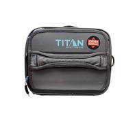 Arctic Zone Titan - Bolsa de almuerzo expandible resistente a los aplastamientos en frío, con bolsas de hielo de gel reutilizables y juego de contenedores de alimentos, gris y azul