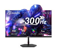 ArcticPro Monitor de juegos de 24.5 pulgadas, 300 Hz, 240 Hz, FHD 1080p, 1 ms, monitor de PC, IPS rápido, sincronización adaptativa, monitor de computadora de PC, ultra delgado, DP x2, HDMI x2
