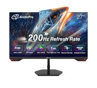 ArcticPro Monitor para juegos de 27 pulgadas, 180Hz, IPS, FHD 1080p, tiempo de respuesta de 1 ms, sincronización adaptativa, monitor de computadora de PC, sin marco, ultra delgado, 130% sRGB, filtro