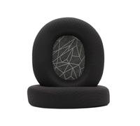 Arctis 7 Ear Pad AIKKAUK - Accesorios de reparación de almohadillas de repuesto para orejeras compatibles con SteelSeries Arctis 3 5 7 Gaming Headset uso (tejido negro/impresión blanca mate)