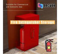 ARCVOX Ahueque la Caja del Extintor, Soporte de Pared para Extintor de Incendios, Tenedor Decorativo del Extintor, Caja de Supresor de Fuego de Hierro (Color : White)