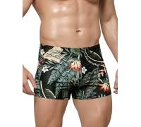 Arcweg Bañadores Hombre Traje de Baño Corto para Hombres Calzoncillos Secado Rápido Elástica Almohadillas Extraídas Deportes Acuáticos Giungla dal Fondo Nero XL(EU)