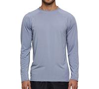 Arcweg Camiseta Deportivas Hombres Rash Guard con Filtro de Protección UPF 50＋Mangas Largas Alta Elasticidad Secado Rápido Surf Natación Verano Gris Claro XXL