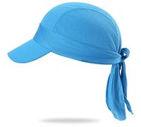 Arcweg Pañuelos de Cabezas Hombres Bandanas Verano Gorros Piratas de Ciclismo con Visera Malla Transpirable UV Protección UPF 50＋Running Deportes al Aire Libre (Azul, Talla única)