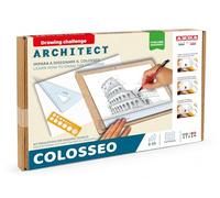 ARDA Architect Colosseum ED01A - Kit de dibujo técnico Coliseo desde 8 años - Actividad STEAM Geometría y Arquitectura - Regla, Escuadra, Plantilla Círculos, Portaminas, Papel A4 y Folleto Tutorial